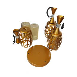 Lampa sufitowa metalowa loft klosz wisząca AT12-3SZ-Gold