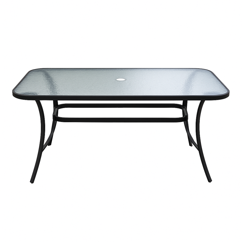 Stół stolik prostokątny T25 120x80 szklany metal na balkon