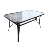 Stół stolik prostokątny T25 120x80 szklany metal na balkon