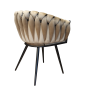 Krzesło ROSA plecione noga czarna MG06