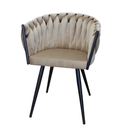 Krzesło ROSA plecione noga czarna MG06