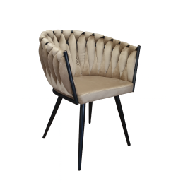 Krzesło ROSA plecione noga czarna MG06