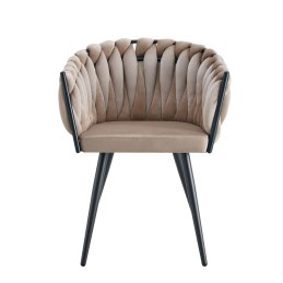 Krzesło ROSA plecione noga czarna MG06