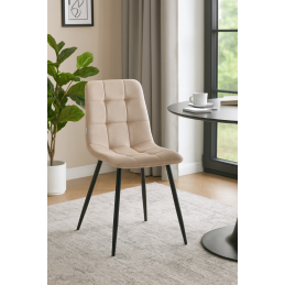 Krzesło FOX z przeszyciem noga czarna MG06