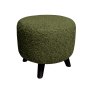 Pufa ALA tapicerowana tkanina noga drewniana