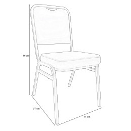 Krzesło Marco tkanina Sparta bankietowe konferencyjne stelaż metalowy