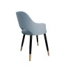 Krzesło Milano tkanina Welur noga metalowa