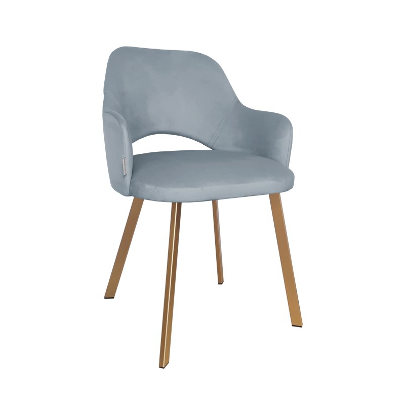 Krzesło Milano tkanina Welur noga metalowa