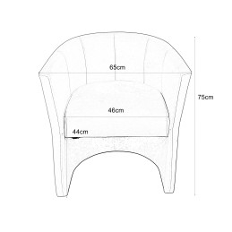 Fotel CLUB z podnóżkiem tkanina Welur