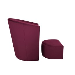 Fotel CLUB z podnóżkiem tkanina Welur