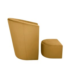 Fotel CLUB z podnóżkiem tkanina Welur