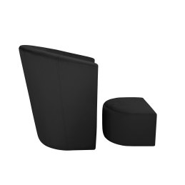 Fotel CLUB z podnóżkiem tkanina Welur