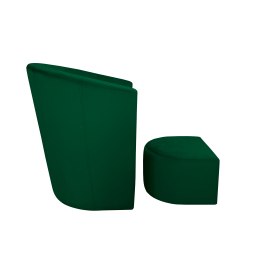 Fotel CLUB z podnóżkiem tkanina Welur