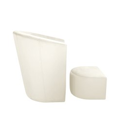 Fotel CLUB z podnóżkiem tkanina Welur