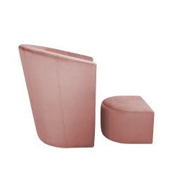 Fotel CLUB z podnóżkiem tkanina Welur