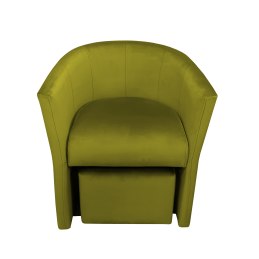 Fotel CLUB z podnóżkiem tkanina Welur