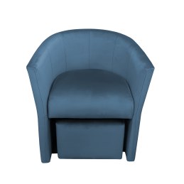 Fotel CLUB z podnóżkiem tkanina Welur