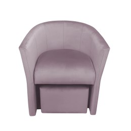 Fotel CLUB z podnóżkiem tkanina Welur