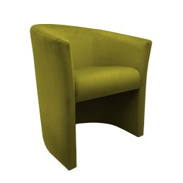 Fotel CLUB z podnóżkiem tkanina Welur