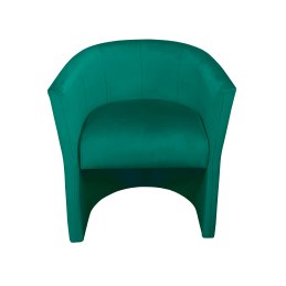 Fotel CLUB z podnóżkiem tkanina Welur