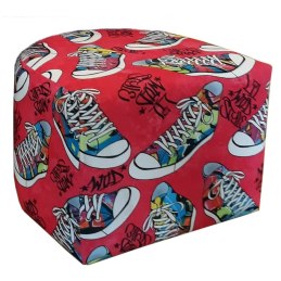 Fotel Club z podnóżkiem tkanina Mikrofaza