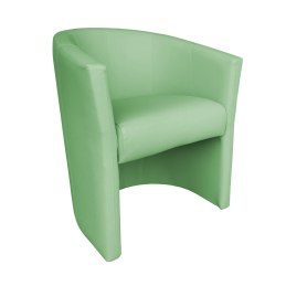 Fotel Club z podnóżkiem tkanina Eko skóra