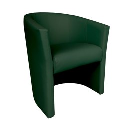 Fotel Club z podnóżkiem tkanina Eko skóra