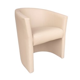 Fotel Club z podnóżkiem tkanina Eko skóra