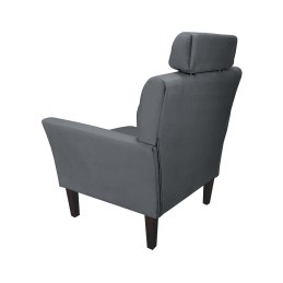 Fotel DENVER tkanina Welur noga drewniana