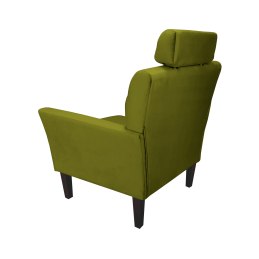 Fotel DENVER tkanina Welur noga drewniana