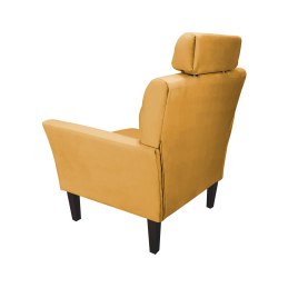 Fotel DENVER tkanina Welur noga drewniana