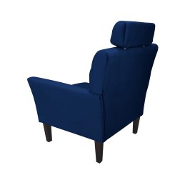 Fotel DENVER tkanina Welur noga drewniana