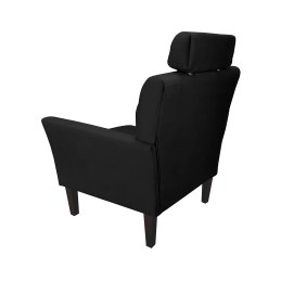 Fotel DENVER tkanina Welur noga drewniana