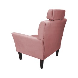 Fotel DENVER tkanina Welur noga drewniana