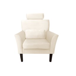 Fotel DENVER tkanina Welur noga drewniana