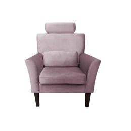 Fotel DENVER tkanina Welur noga drewniana