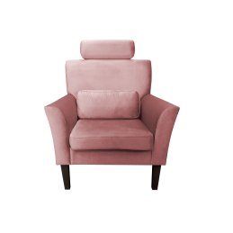 Fotel DENVER tkanina Welur noga drewniana