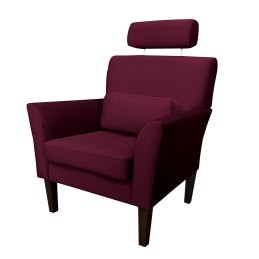 Fotel DENVER tkanina Welur noga drewniana