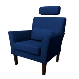 Fotel DENVER tkanina Welur noga drewniana