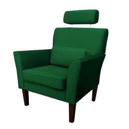 Fotel DENVER tkanina Welur noga drewniana