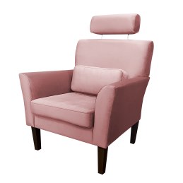 Fotel DENVER tkanina Welur noga drewniana