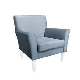 Fotel DENVER tkanina Welur noga drewniana