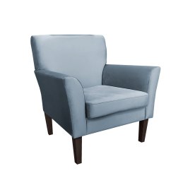 Fotel DENVER tkanina Welur noga drewniana