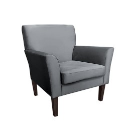 Fotel DENVER tkanina Welur noga drewniana