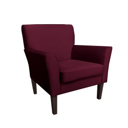 Fotel DENVER tkanina Welur noga drewniana