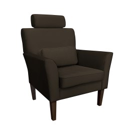 Fotel DENVER tkanina Welur noga drewniana