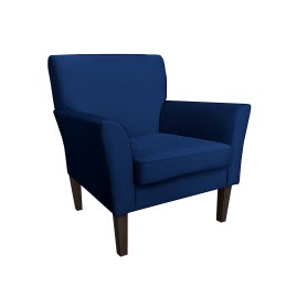 Fotel DENVER tkanina Welur noga drewniana