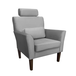 Fotel DENVER tkanina Welur noga drewniana