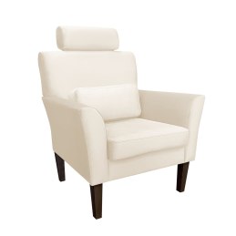 Fotel DENVER tkanina Welur noga drewniana