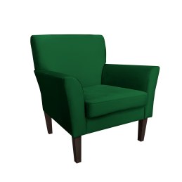 Fotel DENVER tkanina Welur noga drewniana